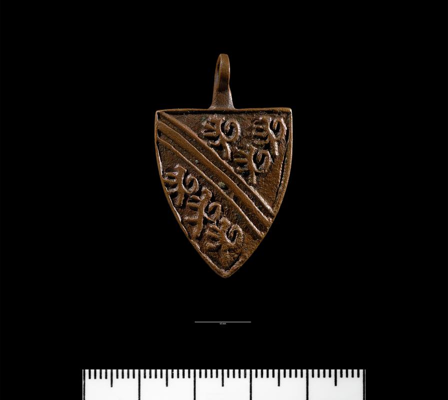 Medieval heraldic horse-pendant