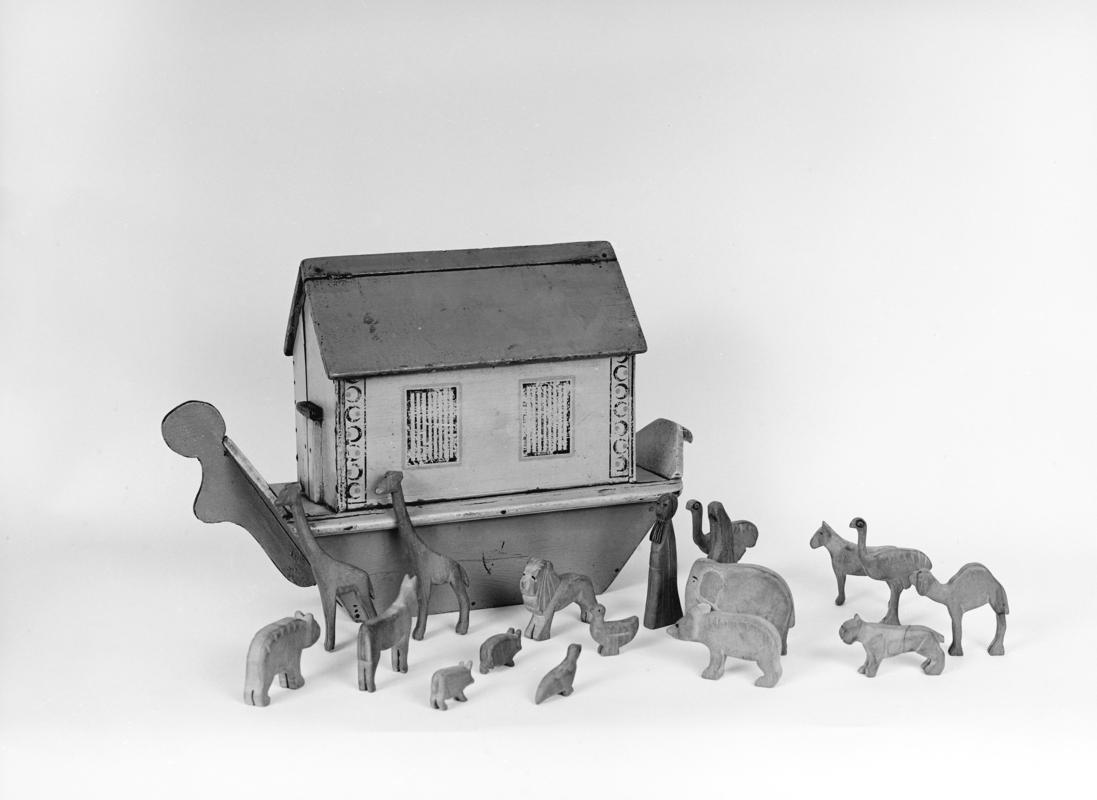 Toy Noah's ark and animals in the SF:NHM collection
