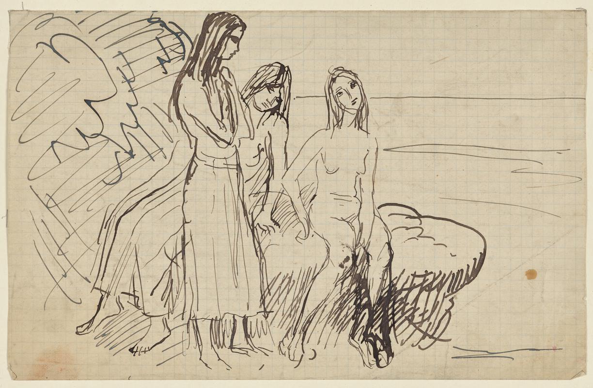 Three Women at a Lakeside