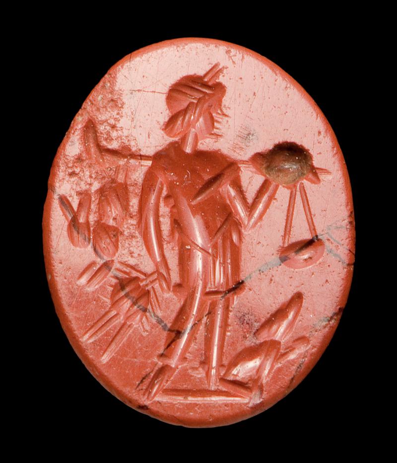 Roman intaglio (Bonus Eventus or huntsman)
