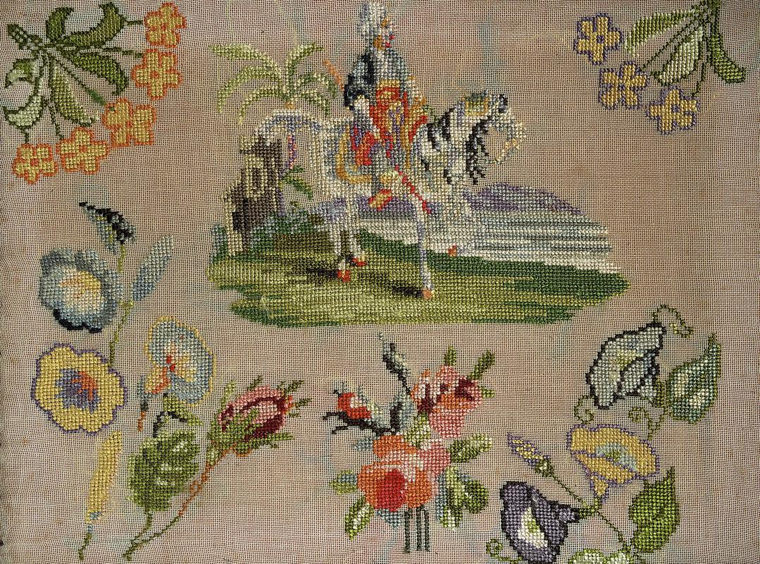 Sampler (motifs), made in Llanfyllin, c. 1890