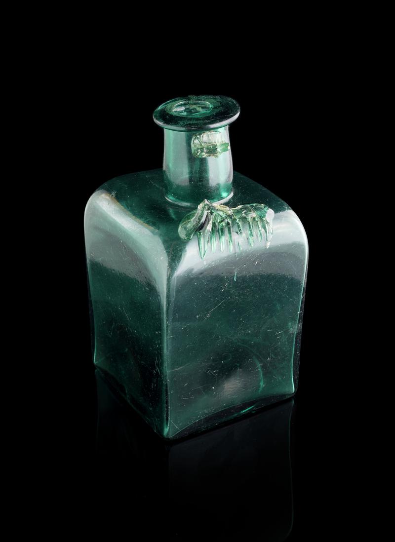 Roman glass square bottle