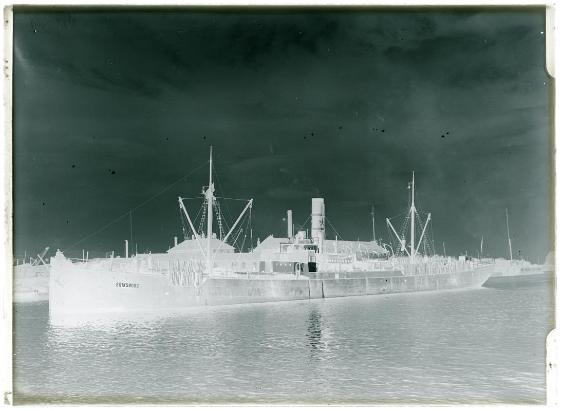 S.S. ERIKSBORG, glass negative