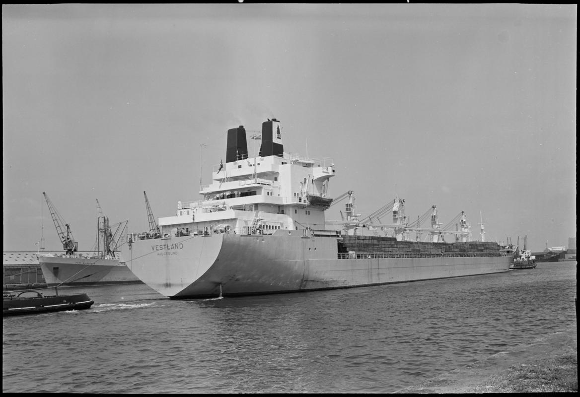 M.V. VESTLAND at Cardiff Docks.