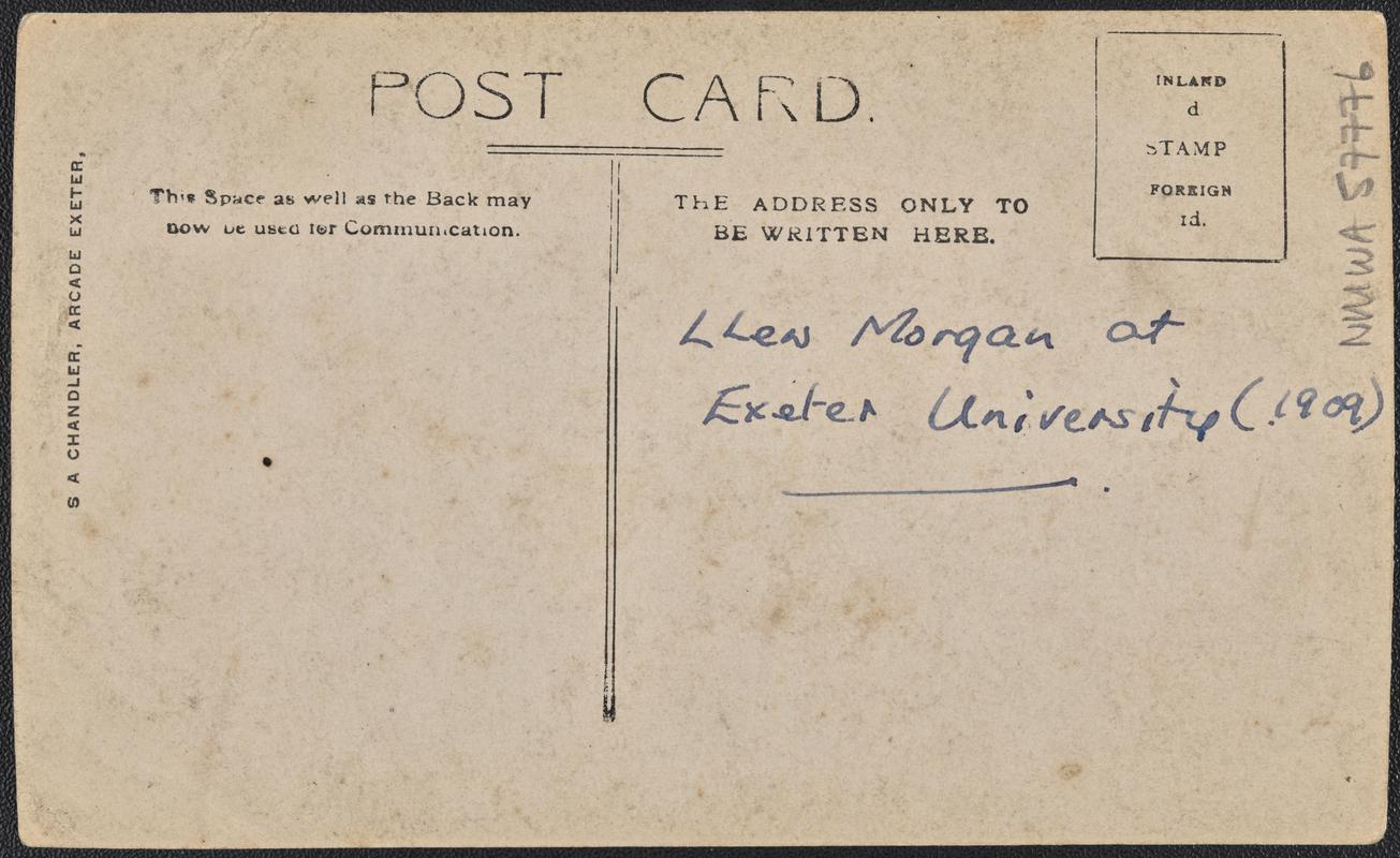 Llew Morgan at Exeter University