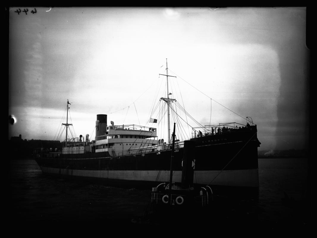 M.V. ELMWORTH, glass negative