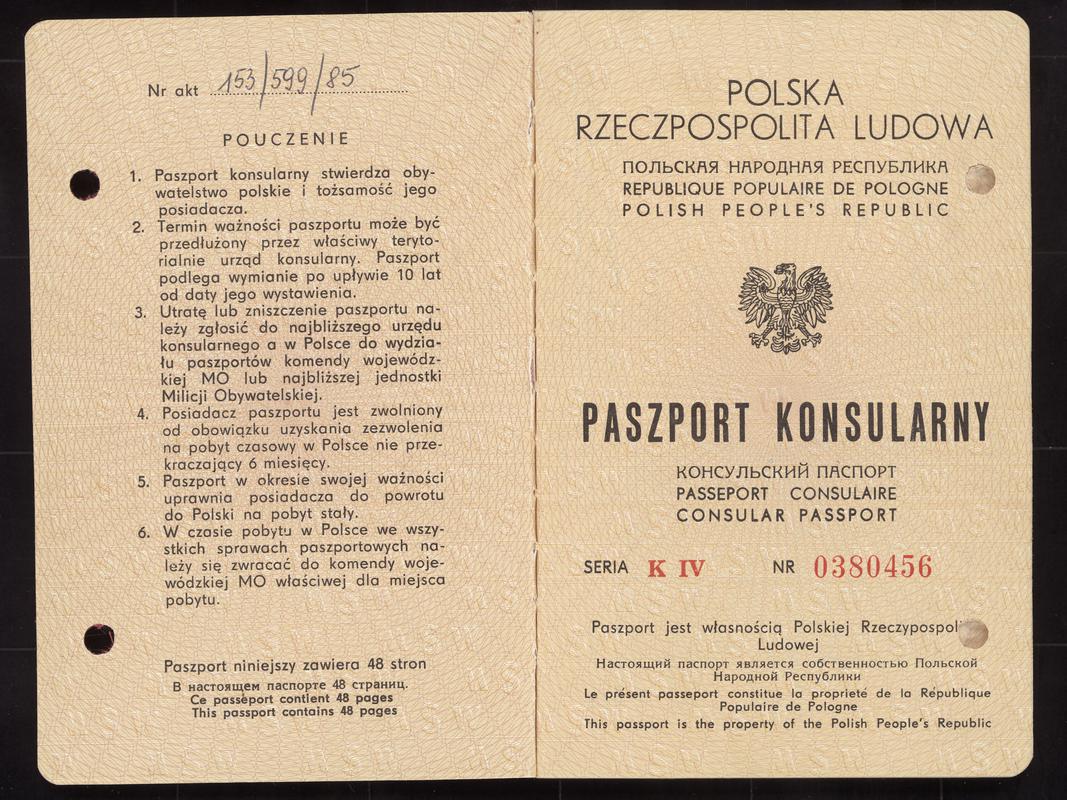 Stanslav Celmer's Polish passport