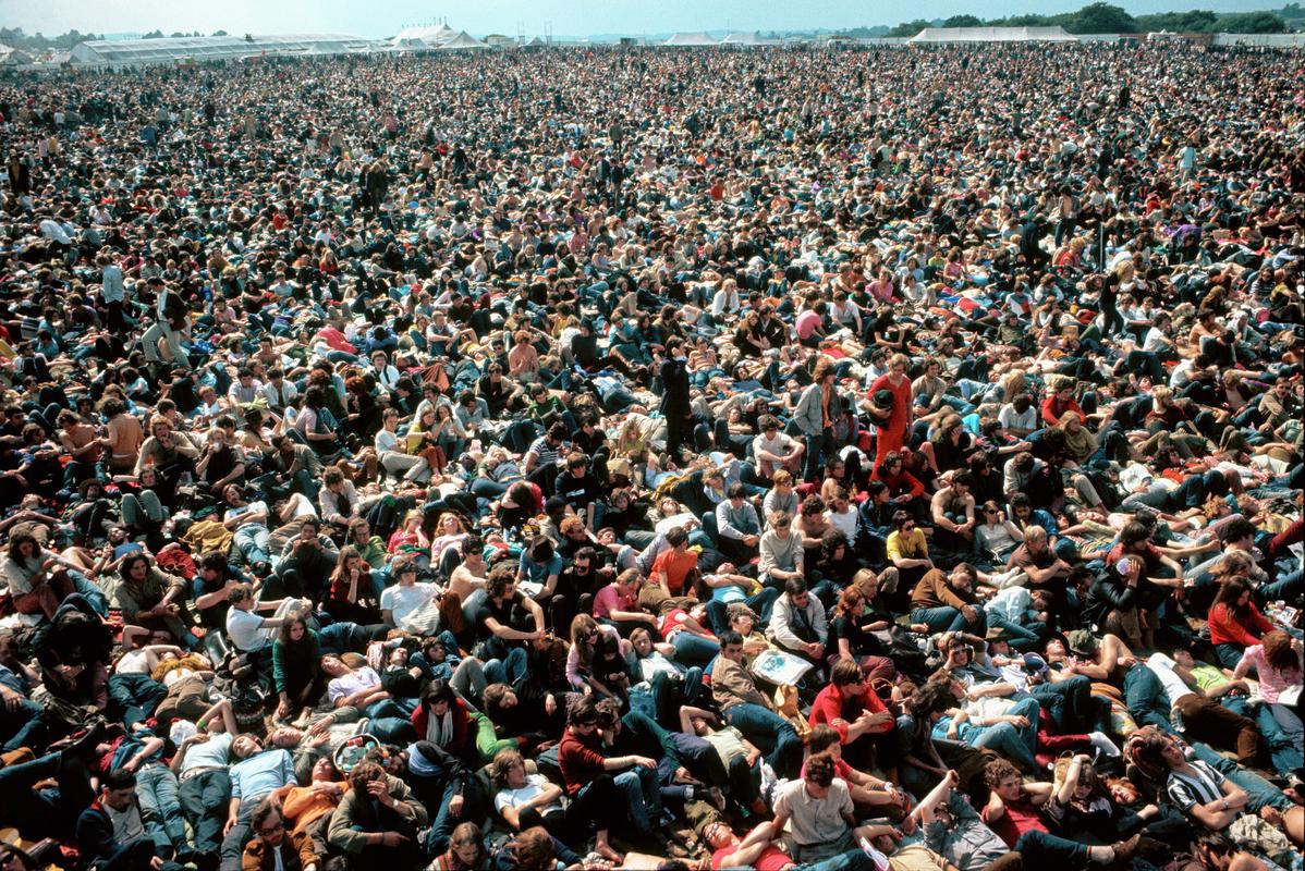 GB. ENGLAND. Isle of Wight Festival. It's a strange, wonderful feeling to be among 150,000 peaceful people. 1969.