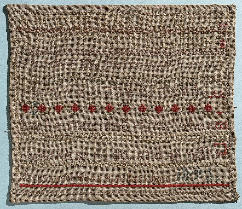 Sampler (alphabet & verse), 1873