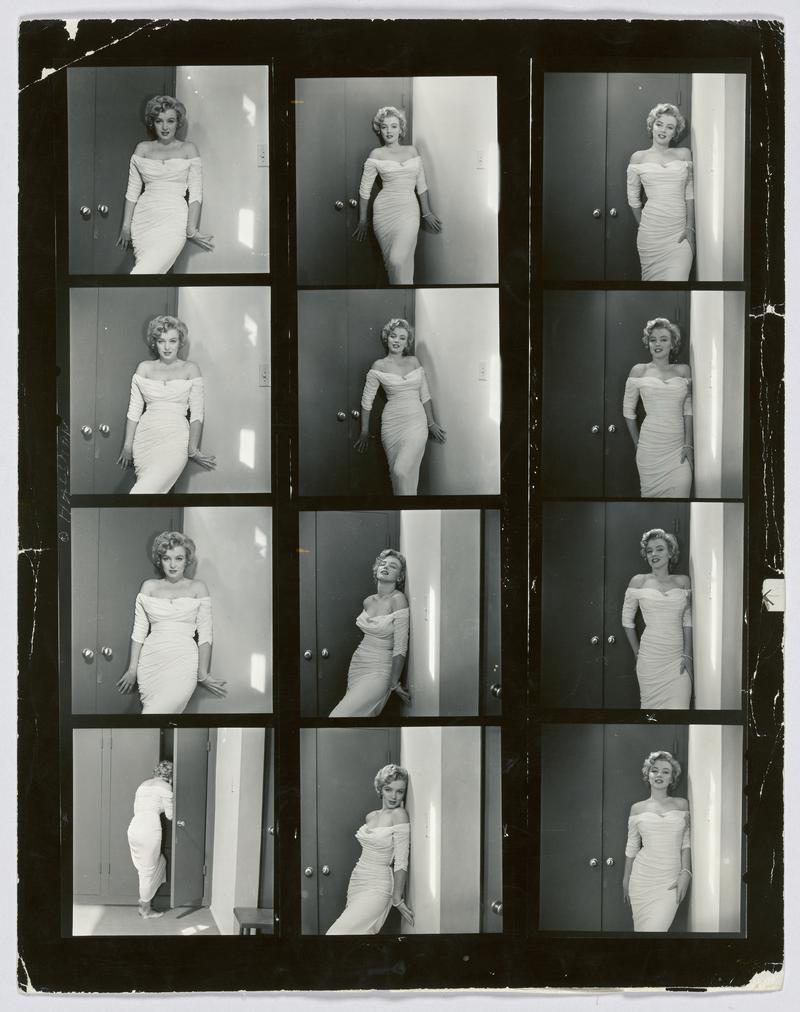 The Girl Next Door - Contact sheet showing Marilyn Monroe posing for Phillippe Halsman