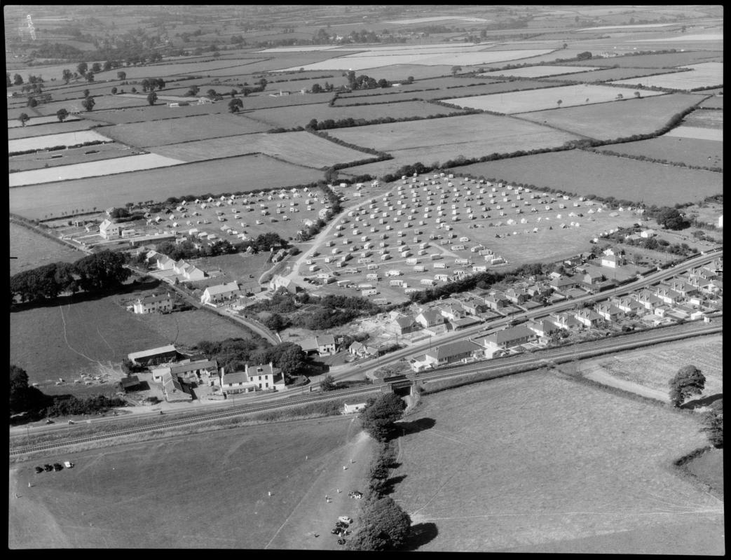 Aerial view of Fontygary caravan site, Barry.