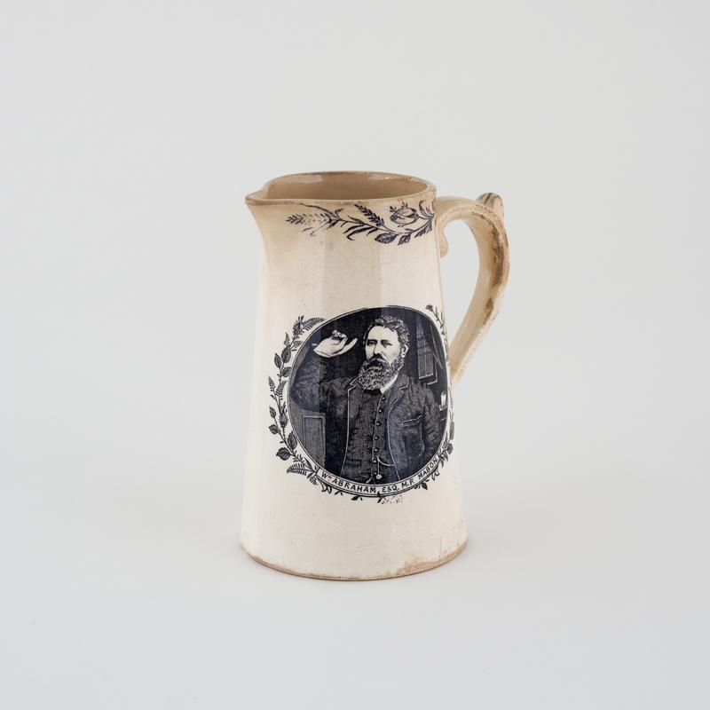 Ceramic jug with image of William Abraham (Mabon)