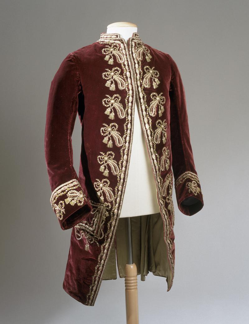 Coat of suit worn by Sir Watkin Williams-Wynn, Wynnstay (1749-89)