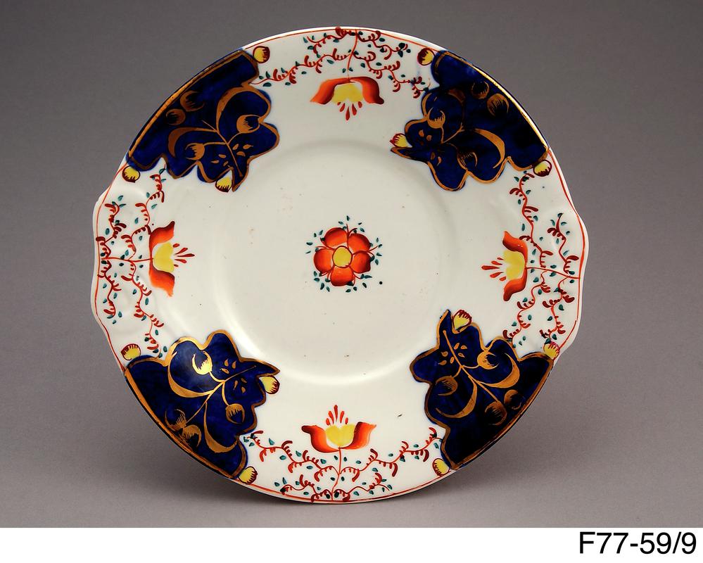 Plate, part of Gaudy Welsh china teaset