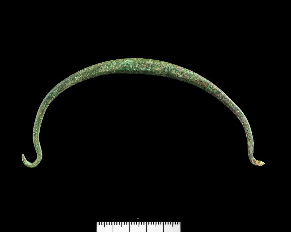 Roman copper alloy handle from casket
