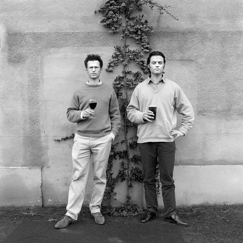Huw Evans Bevan & Charles Inkin. Photo shot: Felin Fach, 22nd October 2002. HUW EVANS BEVAN - Place and date of birth: London 1971. Main occupation: Eat, Drink, Sleep Ltd. First language: English. Other languages: None. Lived in Wales: Always. CHARLES INKIN - Place and date of birth: Colchester 1967. Main occupation: Director of Eat, Drink, Sleep Ltd. First language: English. Other languages: None. Lived in Wales: Always.