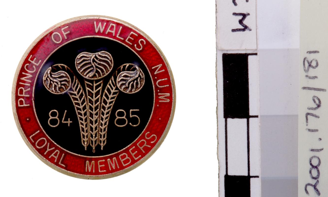 N.U.M South Wales Area badge