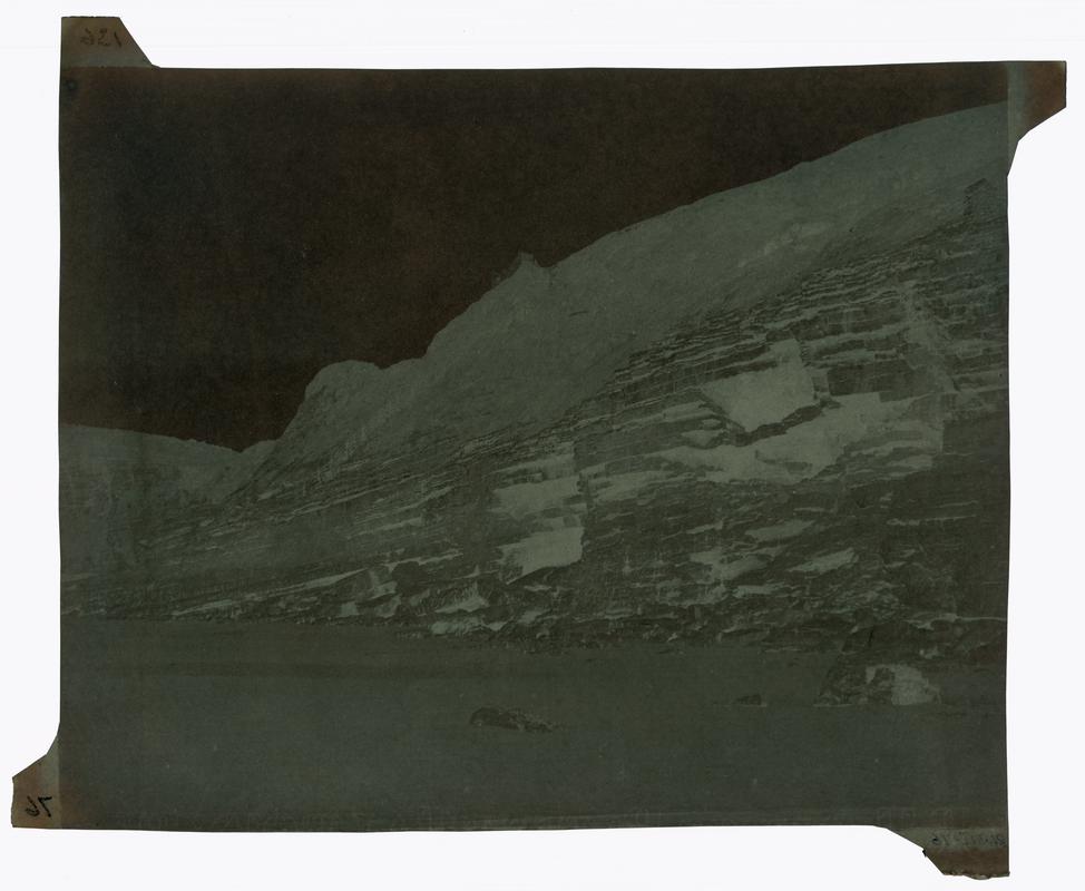 Dunraven, rockface, negative