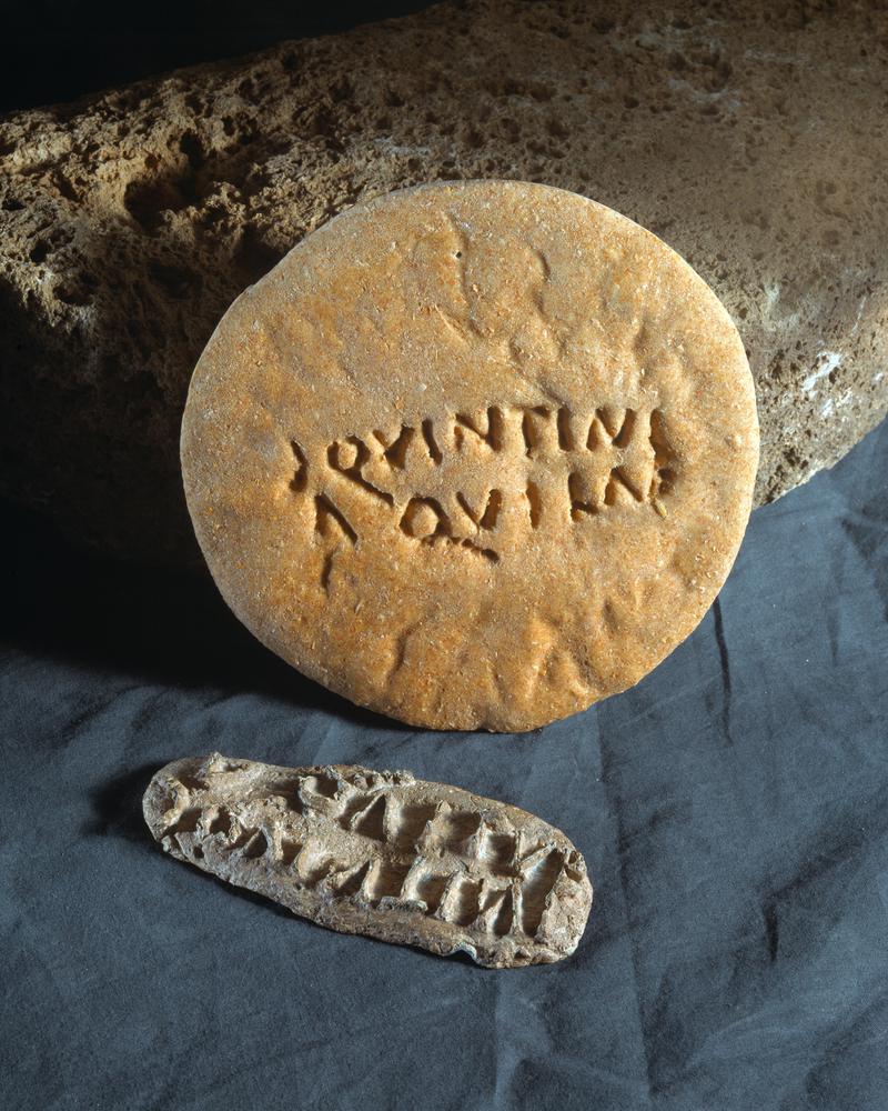 Roman lead bread stamp