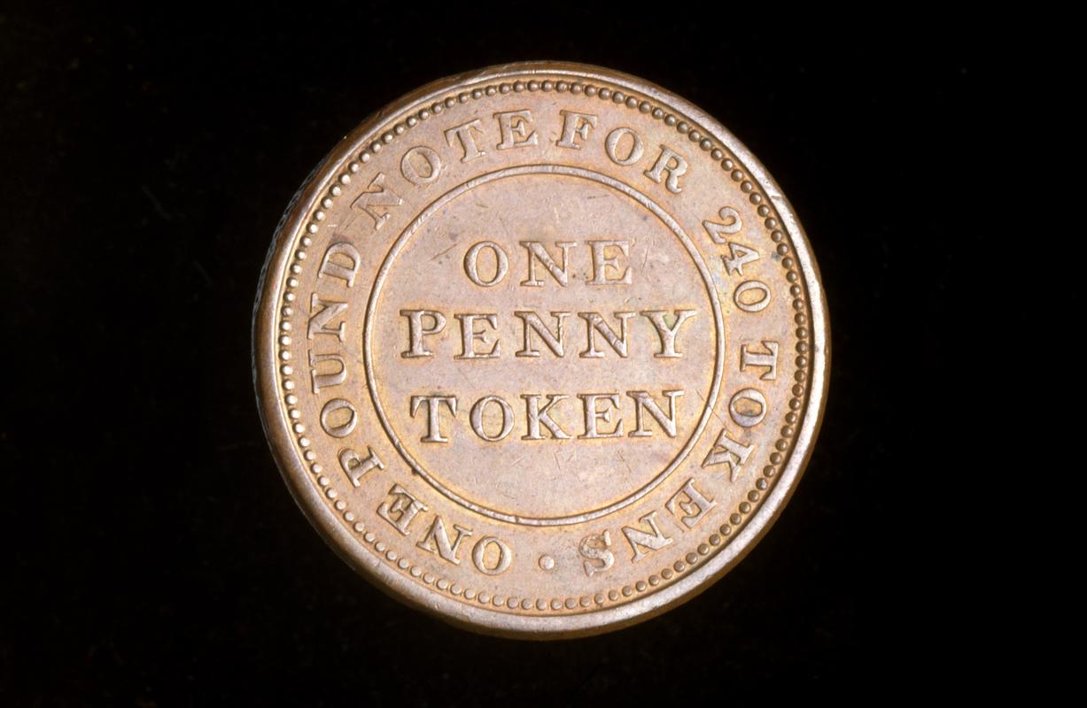 Flint Lead Works penny, 1813