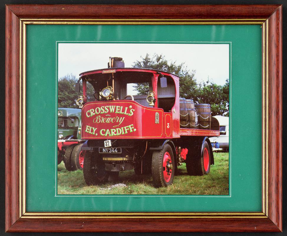 Photograph of Sentinel 5 ton steam brewery lorry as used by Crosswell's, Ely, Cardiff