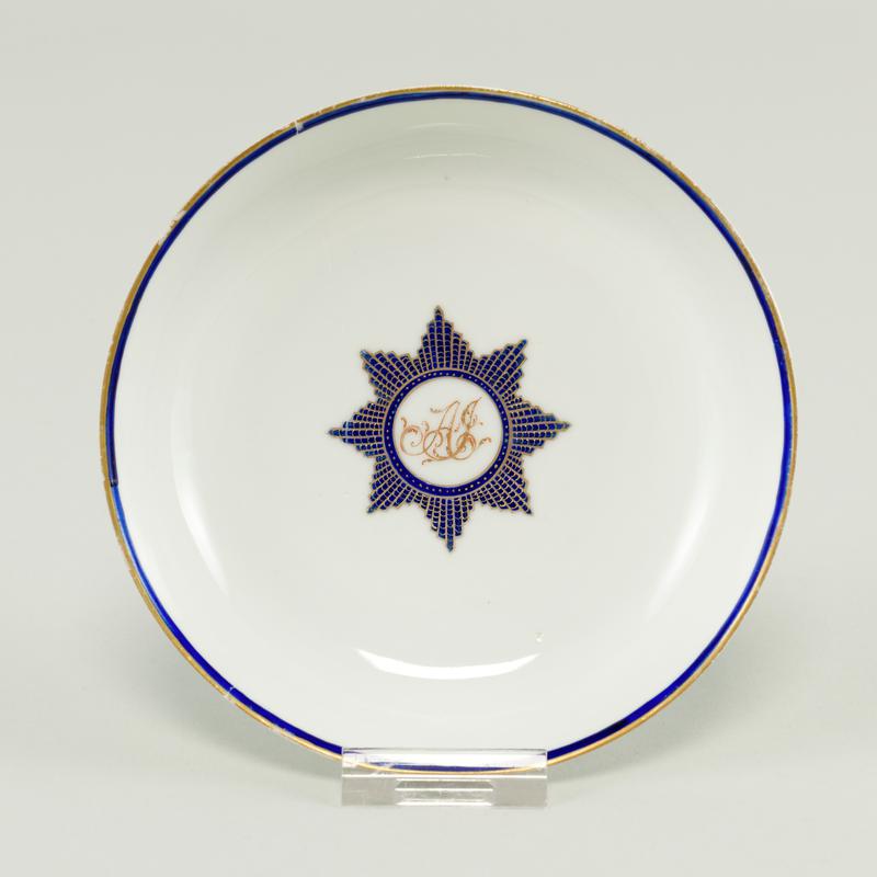 one of four saucers
