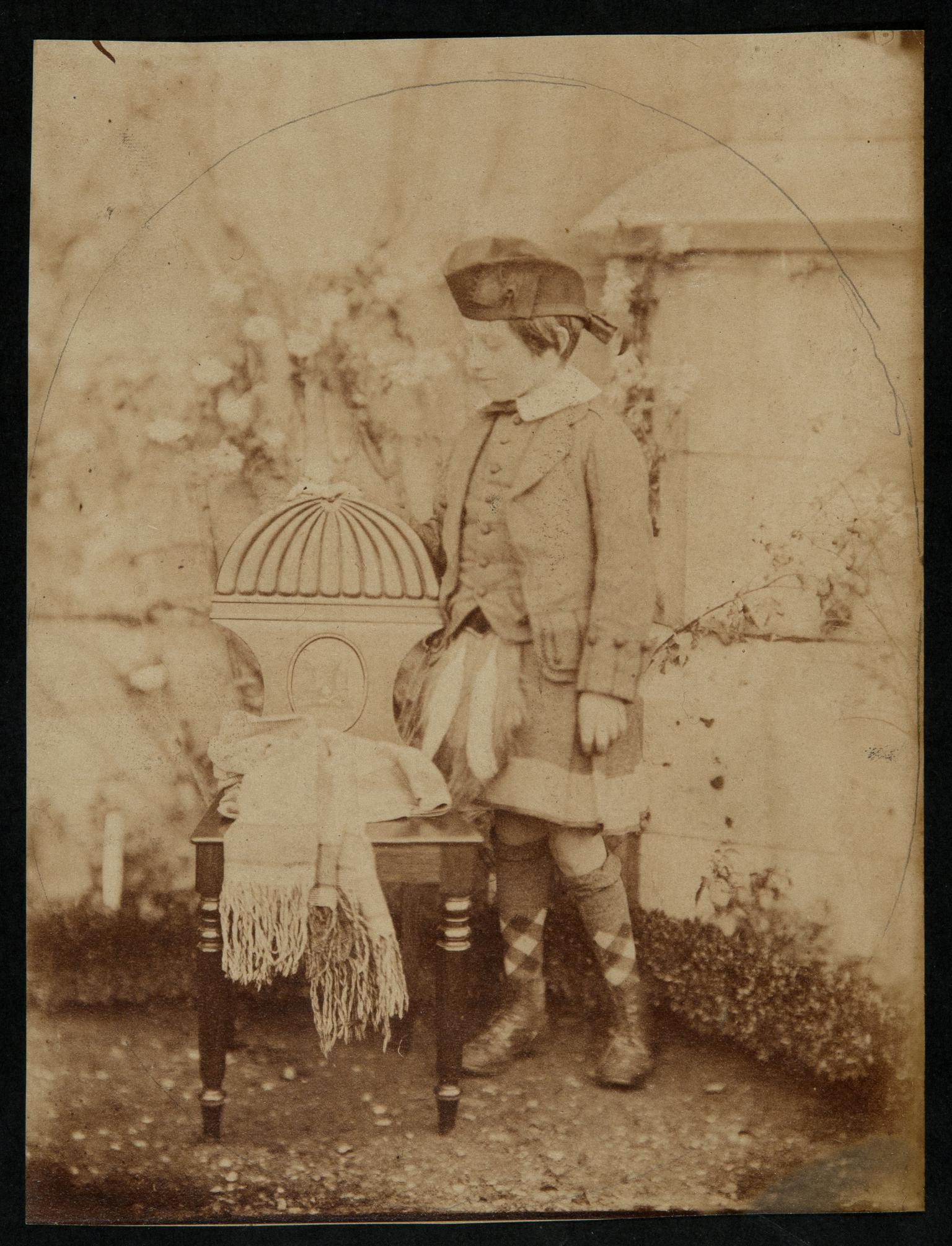Boy in Scottish dress, photograph