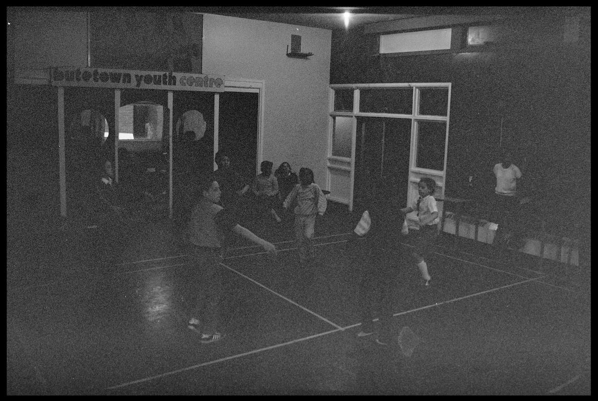 Teenagers dancing at Butetown Youth Club.