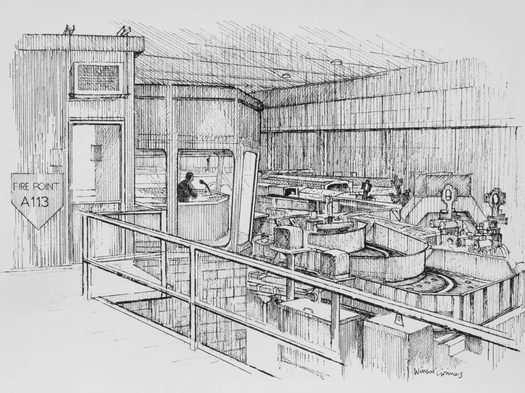 Allied Steel and Wire unidentified Cardiff Works, print