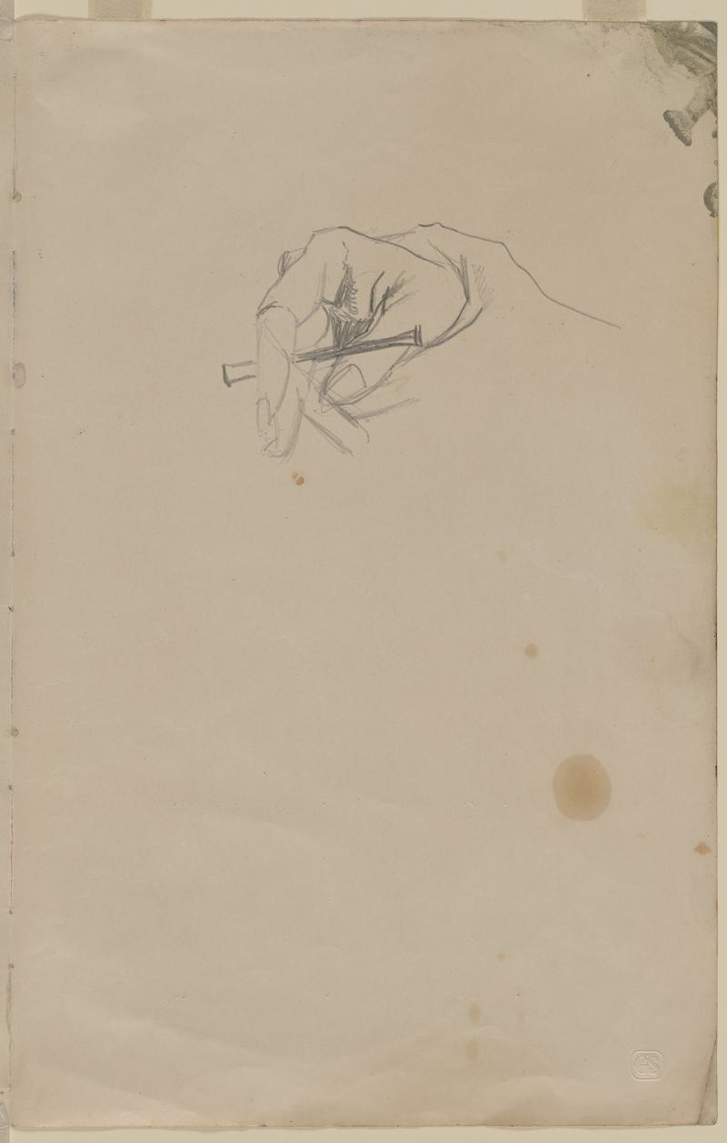 Female hands with cigarette holder