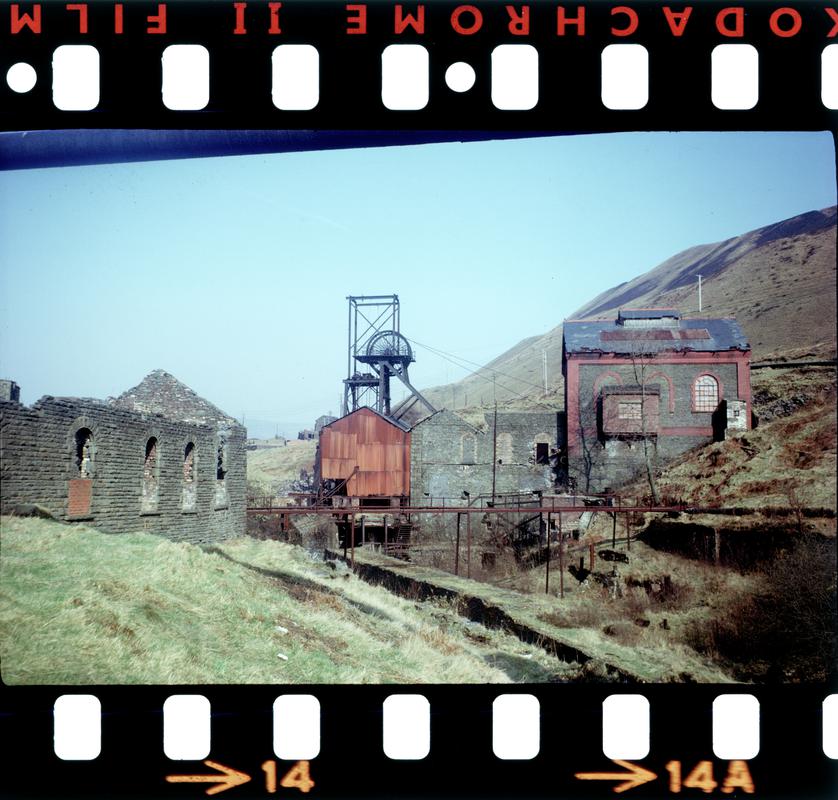 View of downcast shaft and engine house, Cwmneol Colliery.