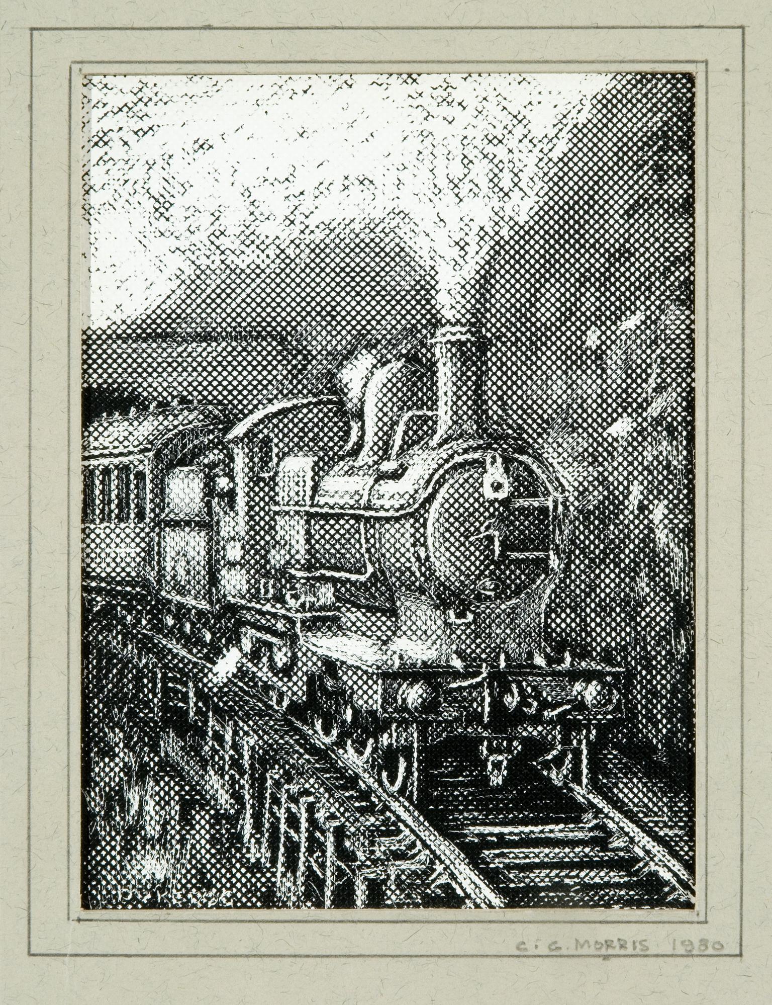 Steam locomotive, print