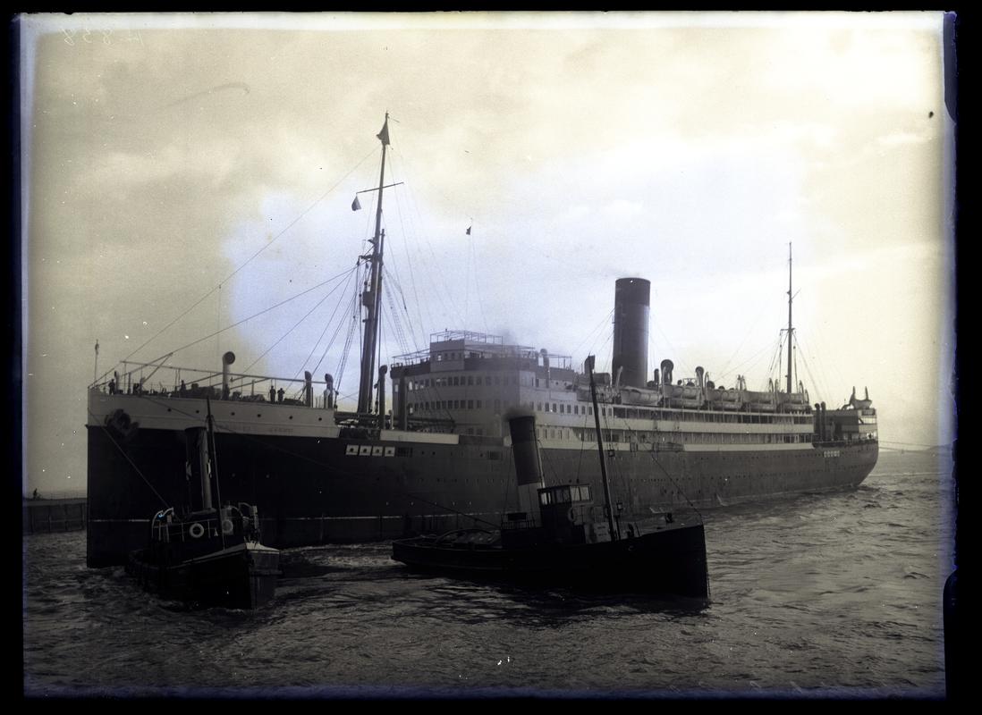 S.S. CRISTOBAL COLON, glass negative