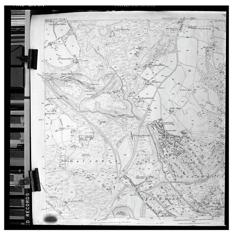 Ordnance Survey map, film negative