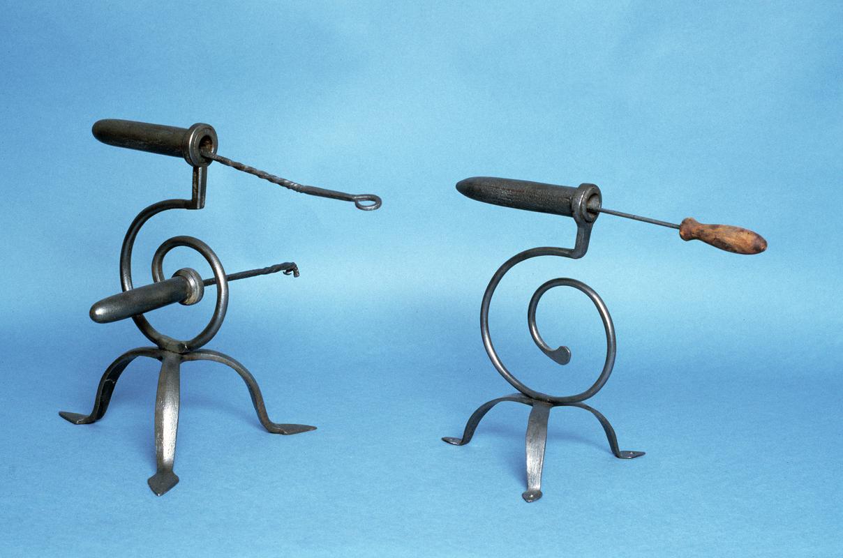 Goffering iron stands, 18th or 19th century