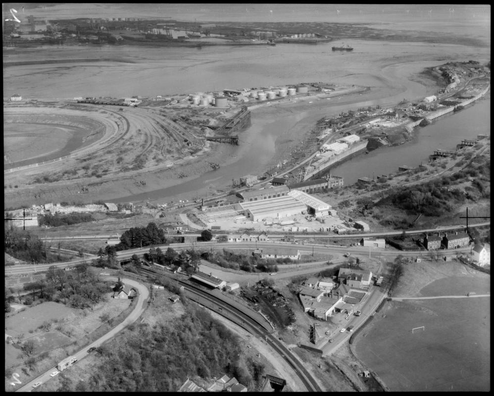 Aerial view of Price Bros. works, Penarth.