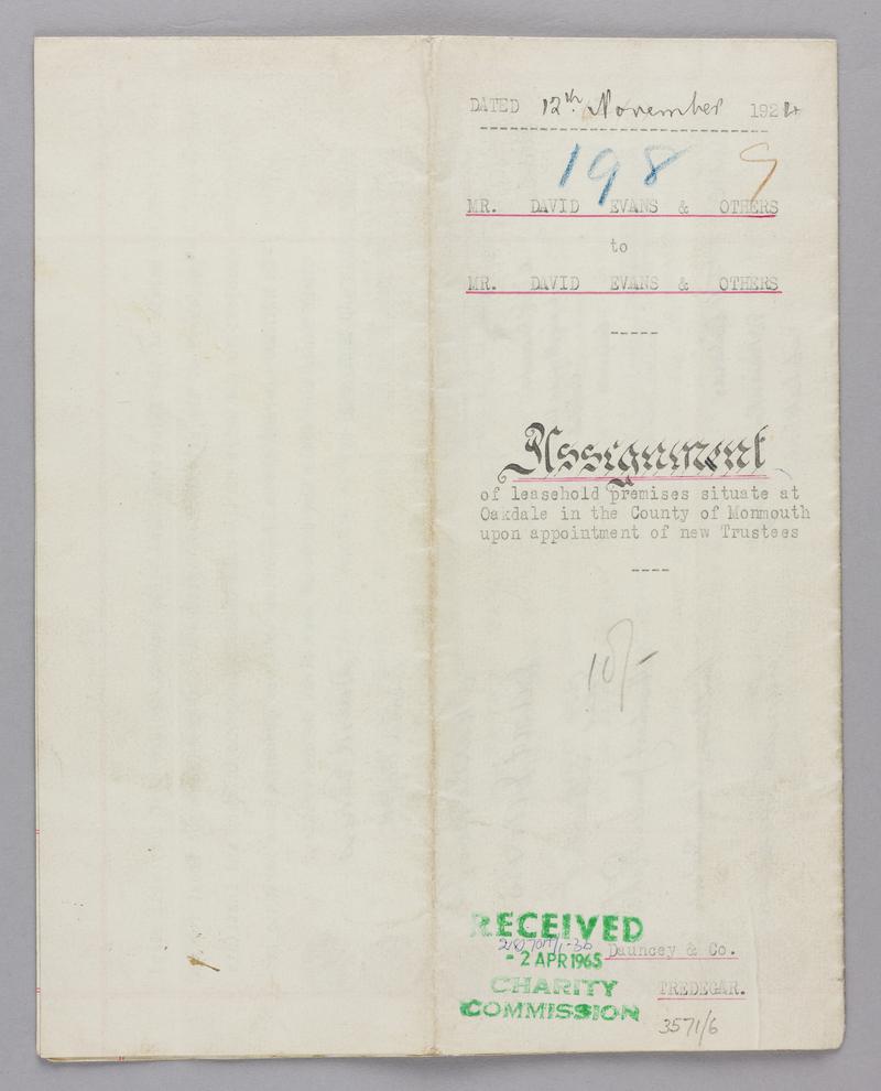 title deed 12th of November 1924