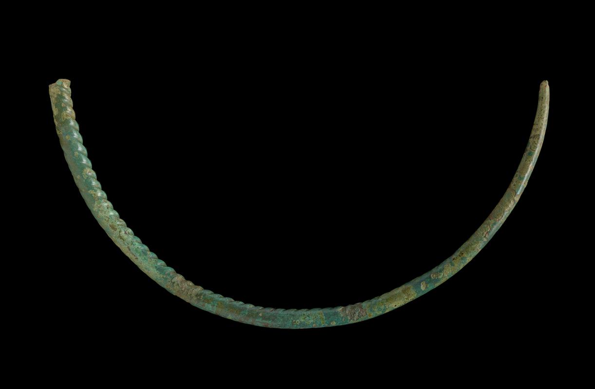 Twisted bronze neck torc fragment