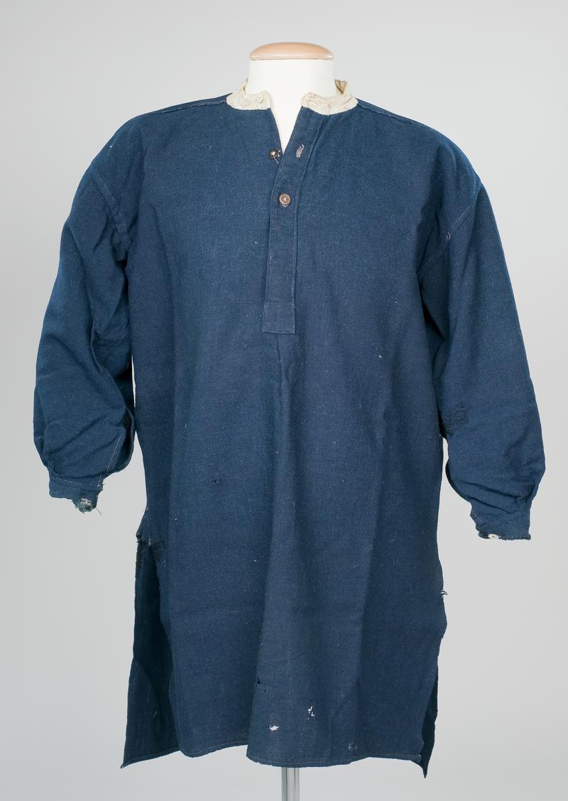 Miner's dark blue flannel shirt