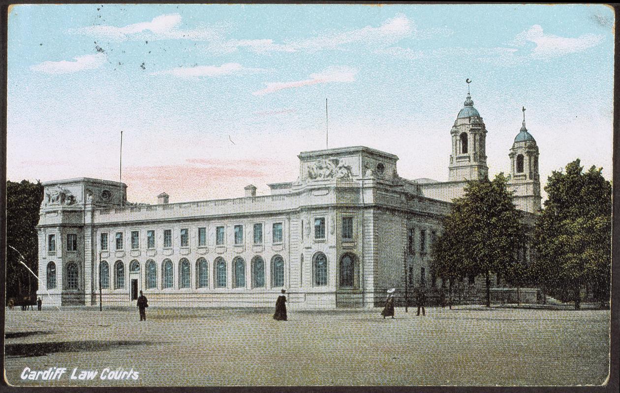 Cardiff Law Courts (postcard)