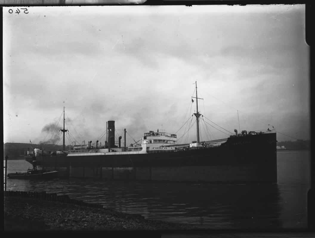 S.S. HADLEIGH, glass negative