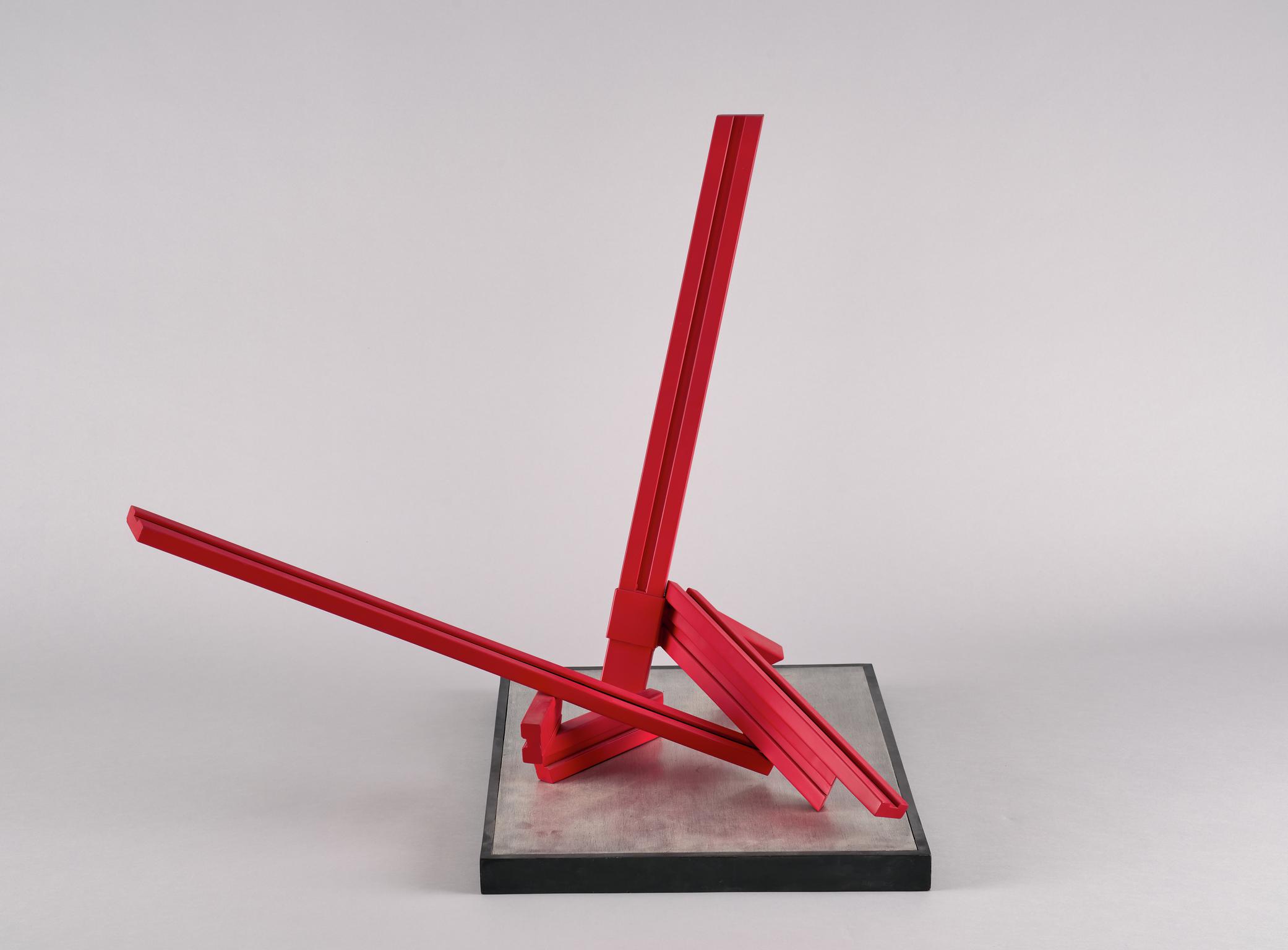 Red steel maquette for sculpture
