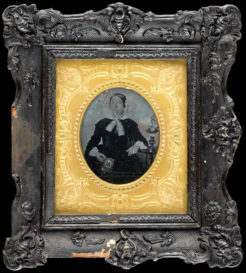 Portrait of a woman with frame