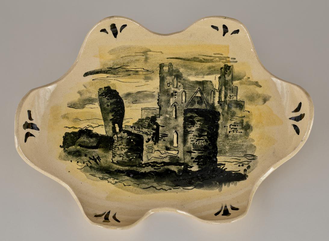 'curly dish', Caerphilly Castle, 1982