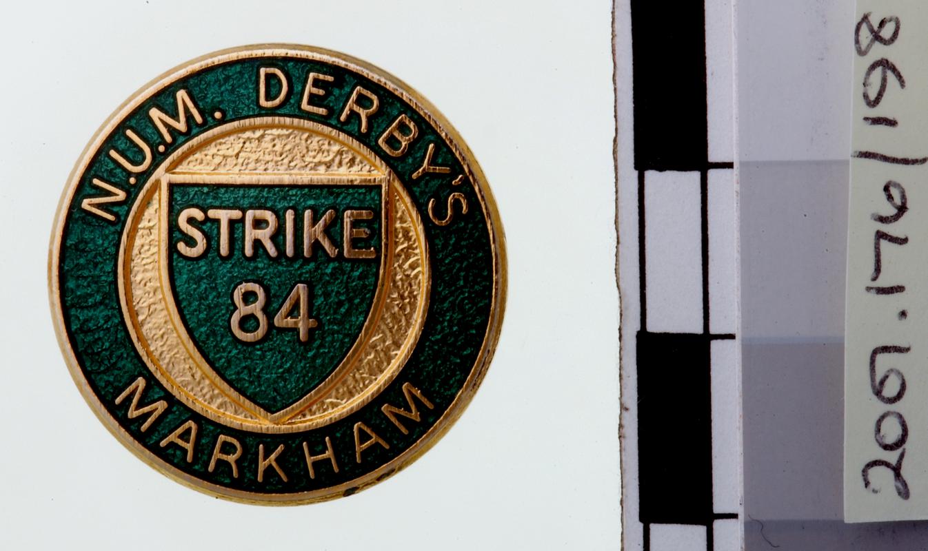 N.U.M Derbys badge