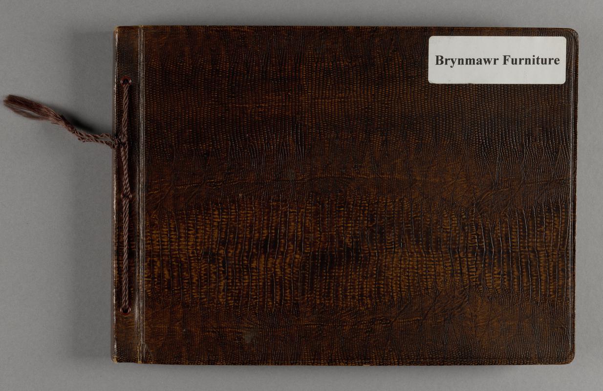 Front cover - Photograph album containing 42 photographs relating to furniture produced by the Brynmawr Furniture Makers from 1935-39. See further details tab.