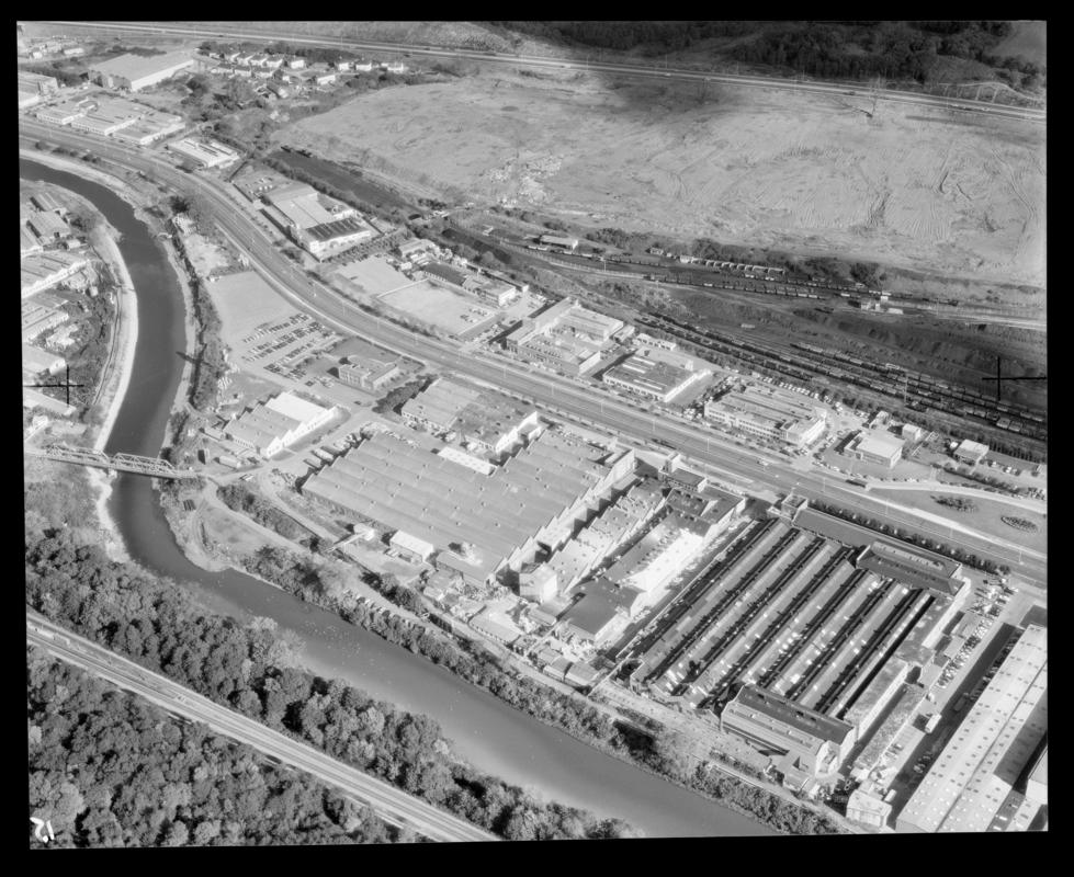 Aerial view of Treforest industrial estate.