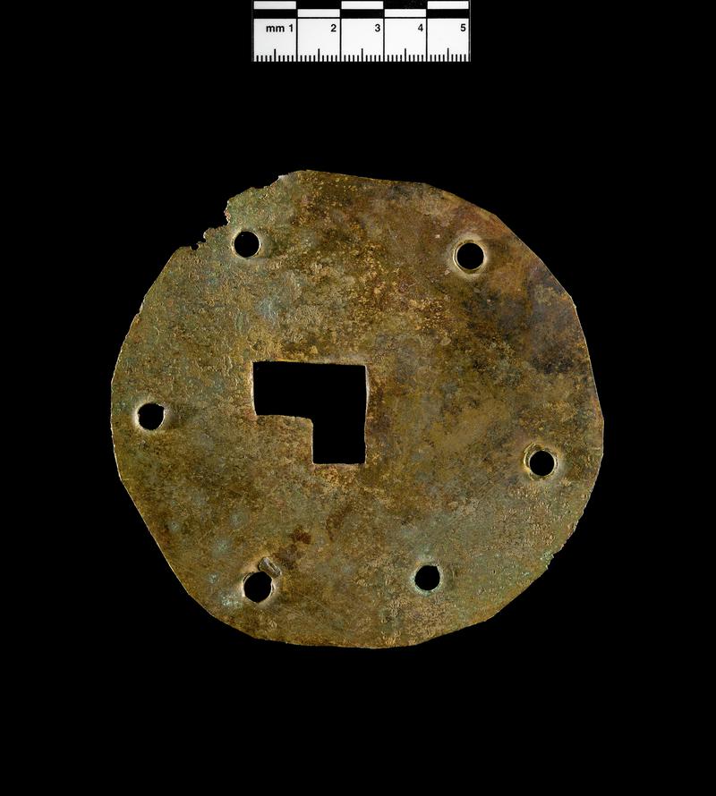 Roman copper alloy lock escutcheon