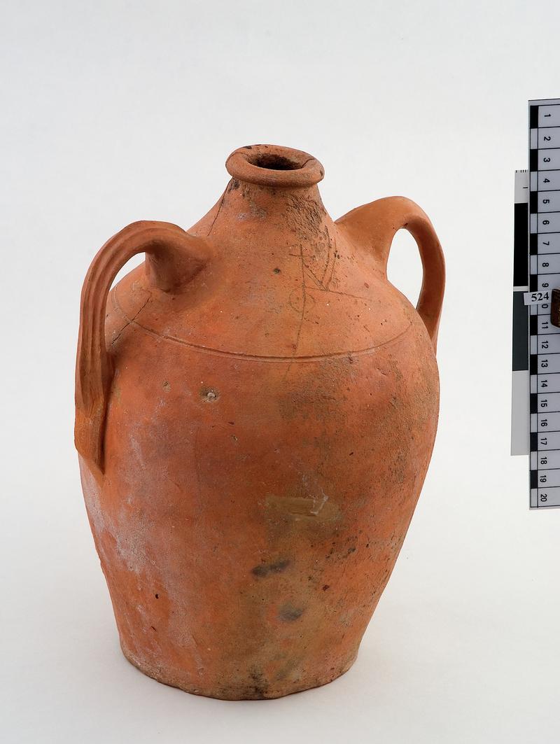 Medieval pottery bottle