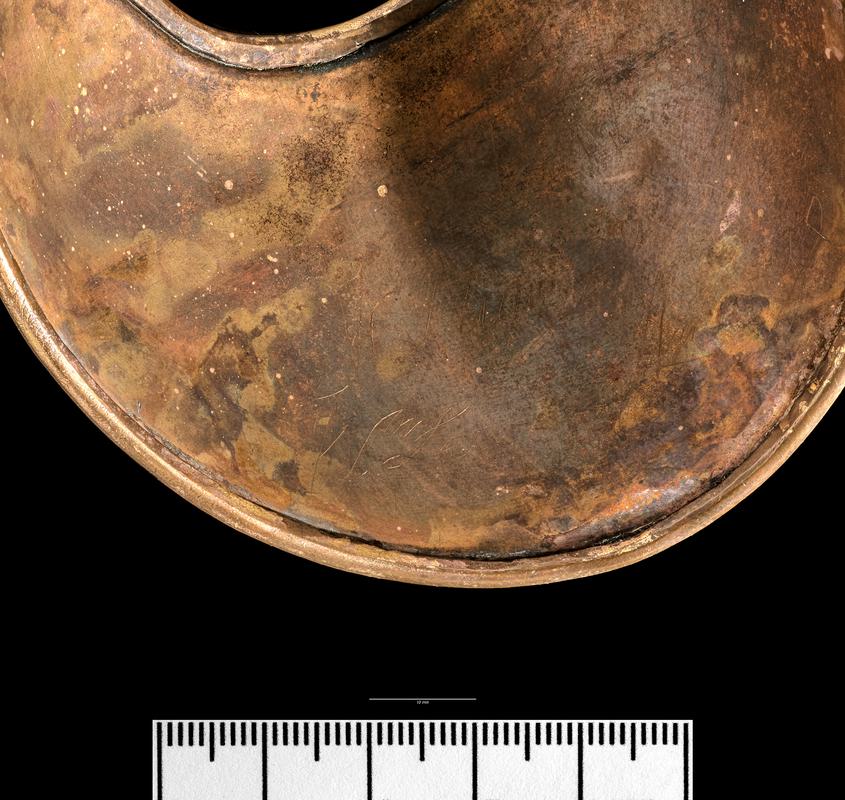Post-Medieval copper alloy gorget (military)